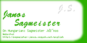 janos sagmeister business card
